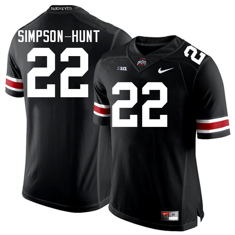 Men #22 Calvin Simpson-Hunt Ohio State Buckeyes College Football Jerseys Stitched-Black